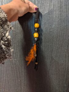 Schlüsselanhänger orange,schwarz, Mai 21