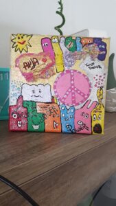 gemaltes Geburtstagsgeschenk